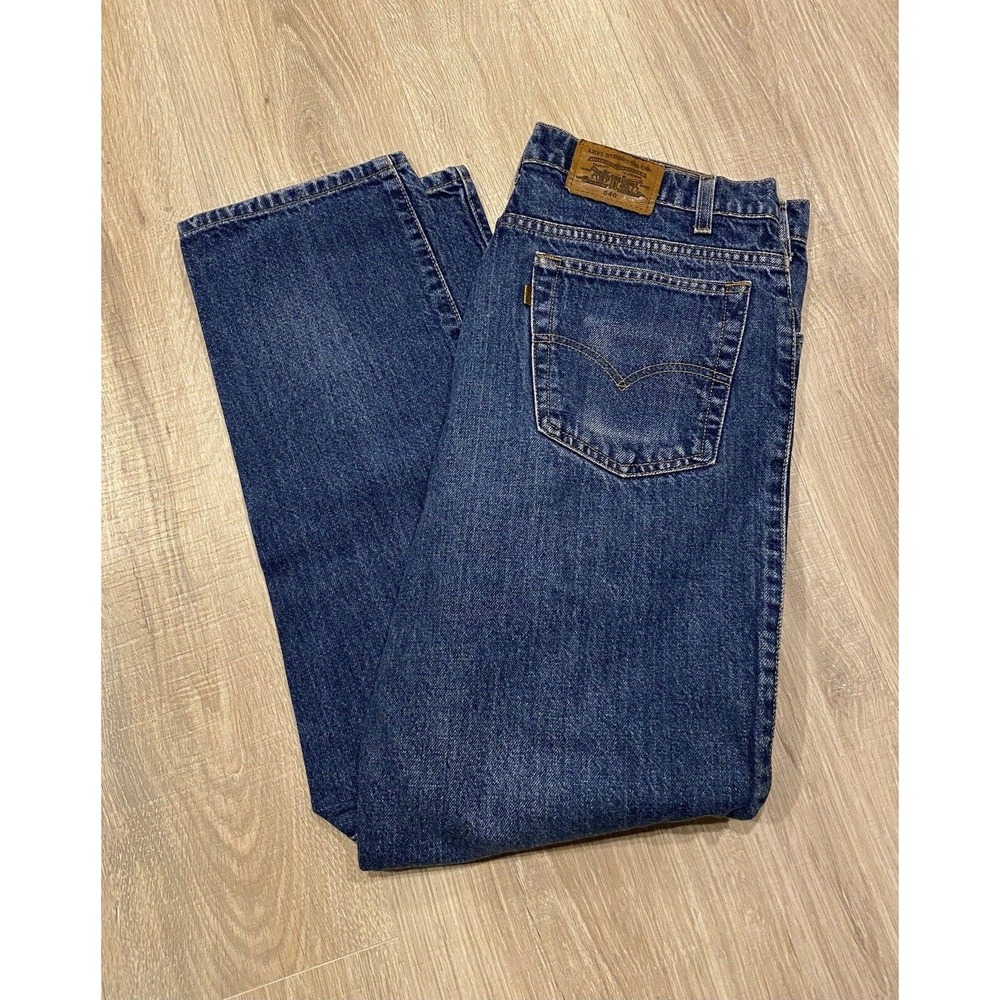 Levi's 540 Signature Relaxed Fit Jeans Mens True 34x29 Vintage Denim Gold Tab